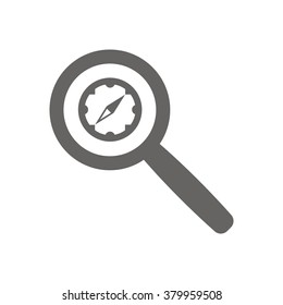   compass  icon,  isolated. Flat  design.