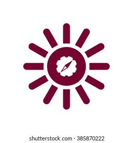   Compass  icon,  isolated. Flat  design.