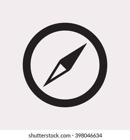 Compass  icon,  isolated. Flat  design.