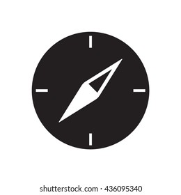 compass  icon,  isolated. Flat  design.