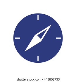 compass  icon,  isolated. Flat  design.