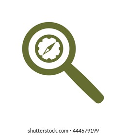 compass    icon,  isolated. Flat  design.