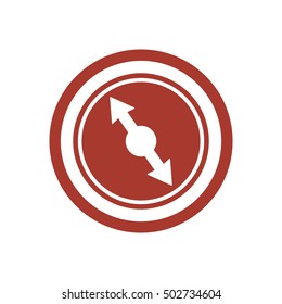 compass  icon,  isolated. Flat  design.