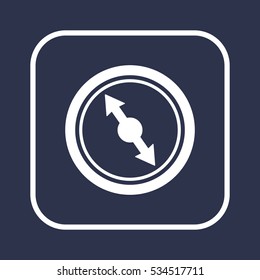  Compass  icon,  isolated. Flat  design.