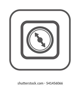  Compass  icon,  isolated. Flat  design.