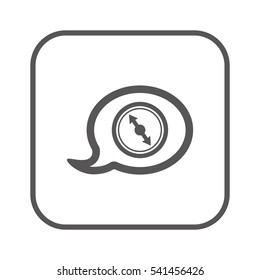  Compass  icon,  isolated. Flat  design.