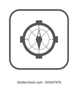  Compass   icon,  isolated. Flat  design.