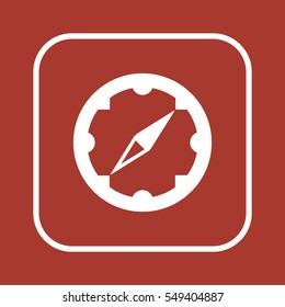  Compass   icon, isolated. Flat  design. 