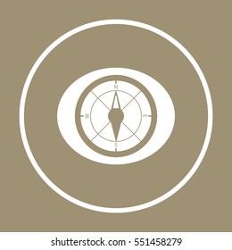  Compass   icon,  isolated. Flat  design.