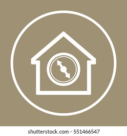  Compass  icon,  isolated. Flat  design.