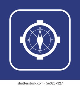  Compass   icon,  isolated. Flat  design.