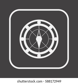  Compass   icon,  isolated. Flat  design.