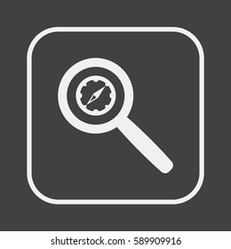  Compass   icon, isolated. Flat  design. 