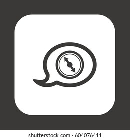  Compass  icon,  isolated. Flat  design.
