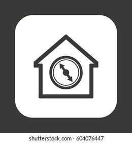  Compass  icon,  isolated. Flat  design.