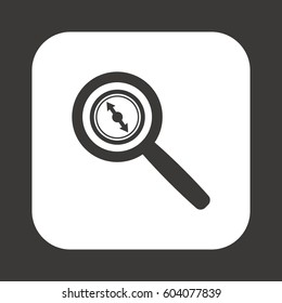  Compass  icon,  isolated. Flat  design.