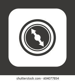  Compass  icon,  isolated. Flat  design.