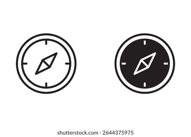 compass icon Isolated flat vector in outline icon set eps 10