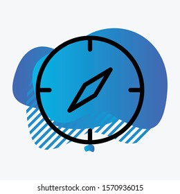 compass icon isolated on abstract background
