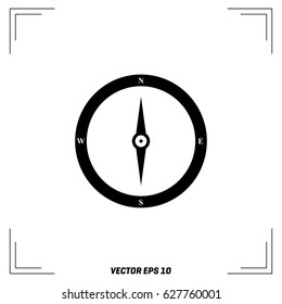 Compass icon isolated on background