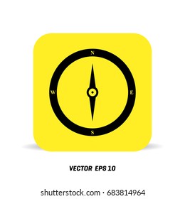 Compass icon isolated on background