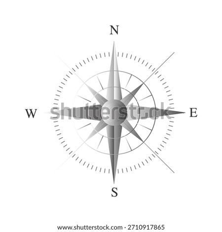Compass icon isolated on background. Modern flat compass pictogram, business, marketing, internet concept. Trendy Simple vector symbol for web site design or button to mobile app. Logo illustration