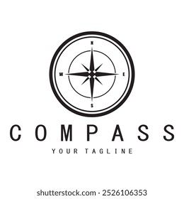 Kompass-Symbol einzeln auf Hintergrund.Modernes flaches Kompass-Piktogramm, Geschäft, Marketing, Internet-Konzept.trendy einfaches Vektorsymbol für Website-Design oder Schaltfläche für mobile App.Logo-Illustration.