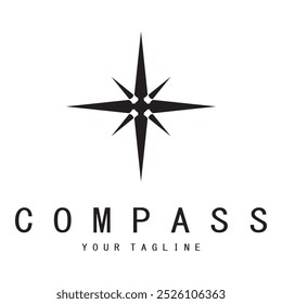 Kompass-Symbol einzeln auf Hintergrund.Modernes flaches Kompass-Piktogramm, Geschäft, Marketing, Internet-Konzept.trendy einfaches Vektorsymbol für Website-Design oder Schaltfläche für mobile App.Logo-Illustration.
