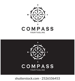 ícone de bússola isolado no fundo.pictograma bússola plana moderno,negócios,marketing,internet concept.trendy símbolo vetor simples para websitedesign ou botão para móvel app.logo ilustração.
