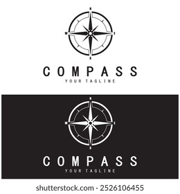 Kompass-Symbol einzeln auf Hintergrund.Modernes flaches Kompass-Piktogramm, Geschäft, Marketing, Internet-Konzept.trendy einfaches Vektorsymbol für Website-Design oder Schaltfläche für mobile App.Logo-Illustration.