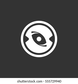 Compass icon isolated on black background. Compass vector logo. Flat design style. Modern vector pictogram for web graphics - stock vector