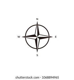 Compass icon isolated on a white background