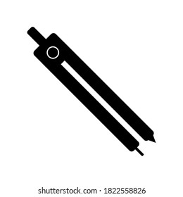 Icono de brújula. Icono de brújula Aislado sobre fondo blanco.