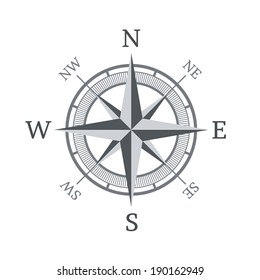 Compass icon isolated on white background. Vector illustration