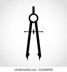 Compass Icon Isolated on White Background