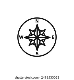 Compass icon isolated on white background