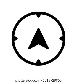 Compass icon isolated on white background.