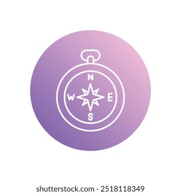 Compass icon isolated on a white background. Vector illustration.