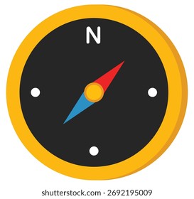 Compass icon isolated on white background.
