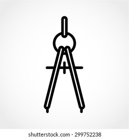 Compass Icon Isolated on White Background