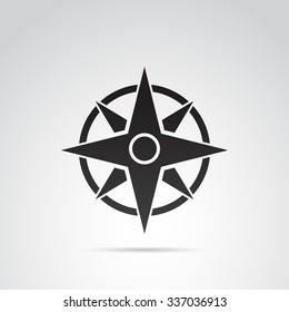Compass icon isolated on white background. Vector art.