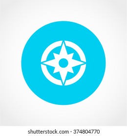 Compass Icon Isolated on White Background