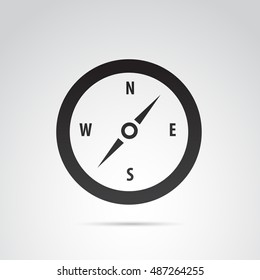 Compass icon isolated on white background. Vector art.