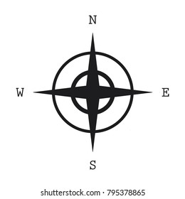 Compass icon isolated on white background