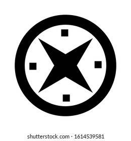 compass icon isolated sign symbol vector illustration - high quality black style vector icons
