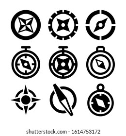 compass icon isolated sign symbol vector illustration - Collection of high quality black style vector icons
