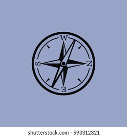 Compass icon isolated sign symbol and flat style for app, web and digital design. Vector illustration.