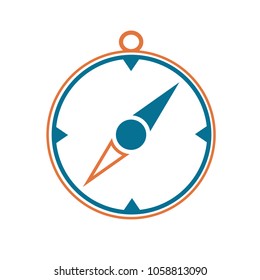 Compass icon isolated. Vector illustration
