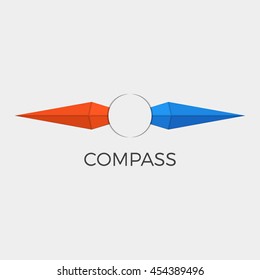 Compass icon. Isolated vector illustration.