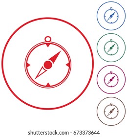 Compass icon isolated. Vector illustration